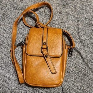Vintage Crossbody Phone Bag for Women, Small Leather Shoulder Purse